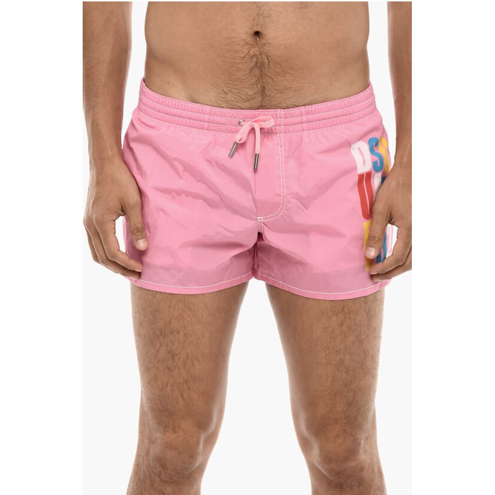 Dsquared² Logo Print MIDI Boxer Swimsuit