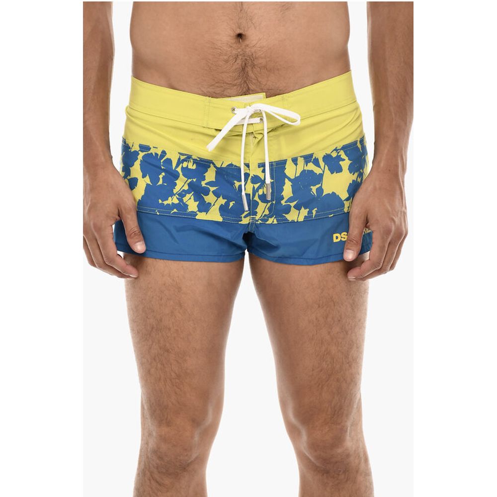 Dsquared² Logoed Swim Short with Floral Motif