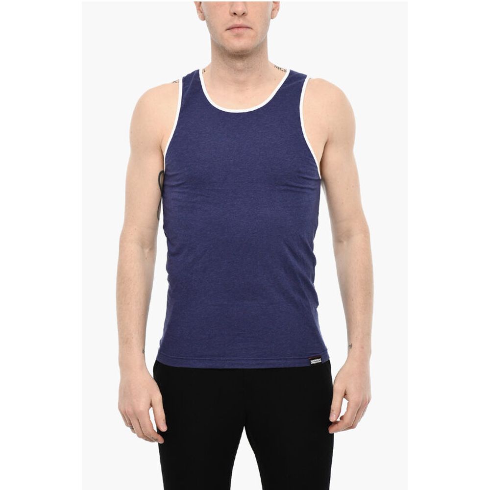 Dsquared² Cotton Underwear Tank Top With Contrasting Trim