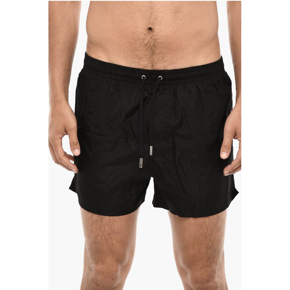 Dsquared² Rip Stop Check Swim Shorts with Back Logo