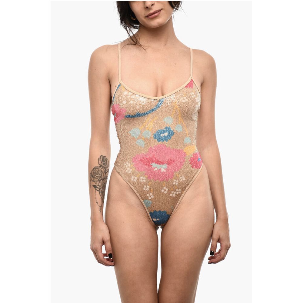 Dsquared² Sequined One Piece Swimsuit