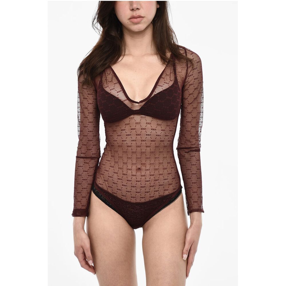 Dsquared² All-Over Monogram Sheer Body