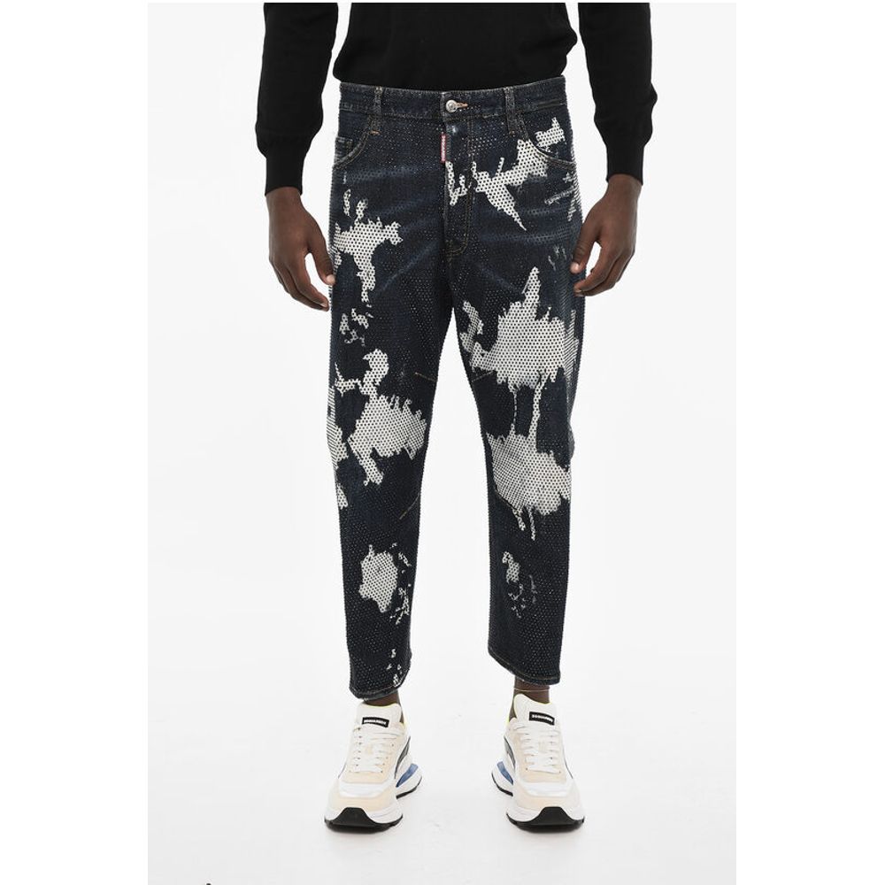 Dsquared² Low Waist Rhinestone Regular Fit Jeans
