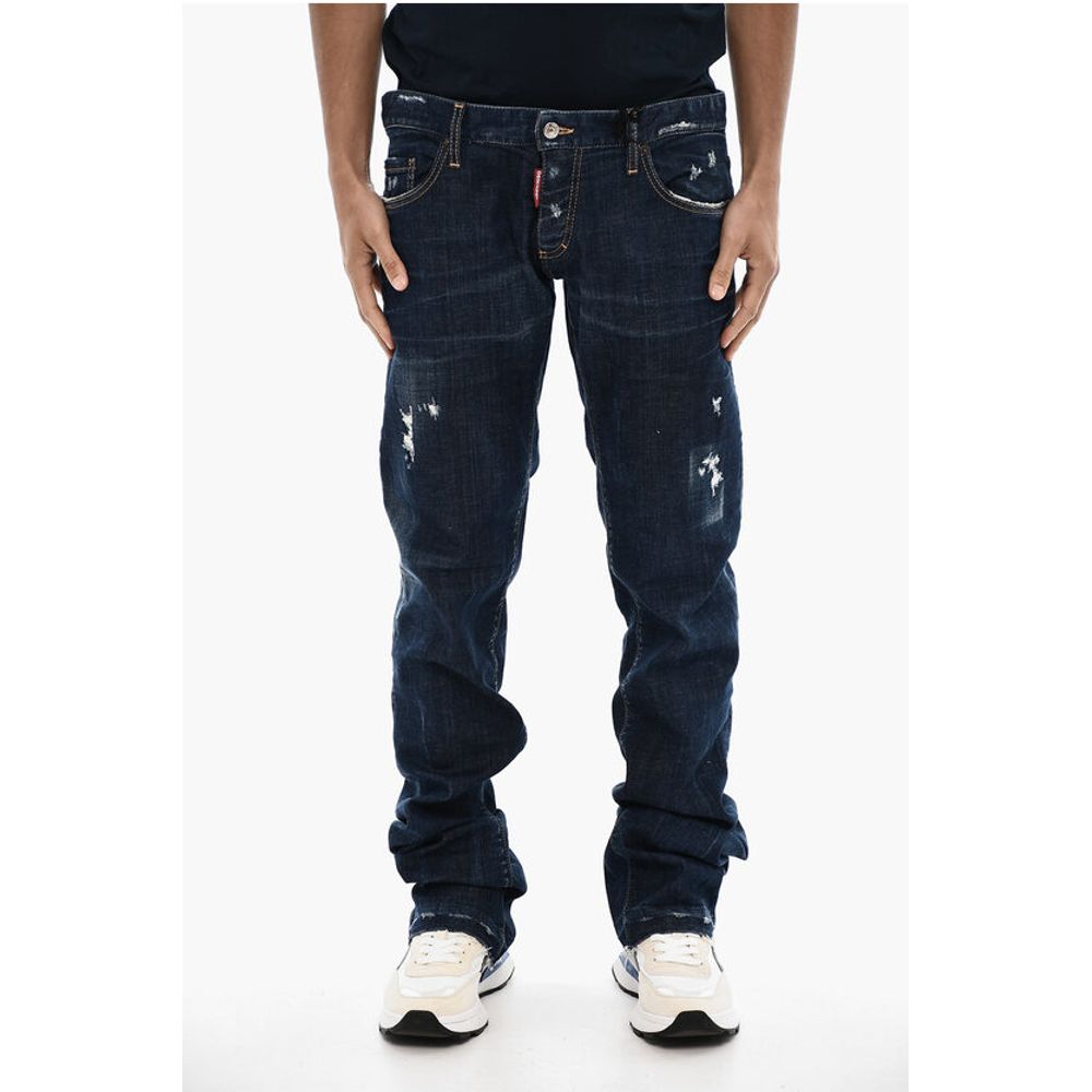 Dsquared² Distressed SHAMPEI Jeans with Visible Stitching