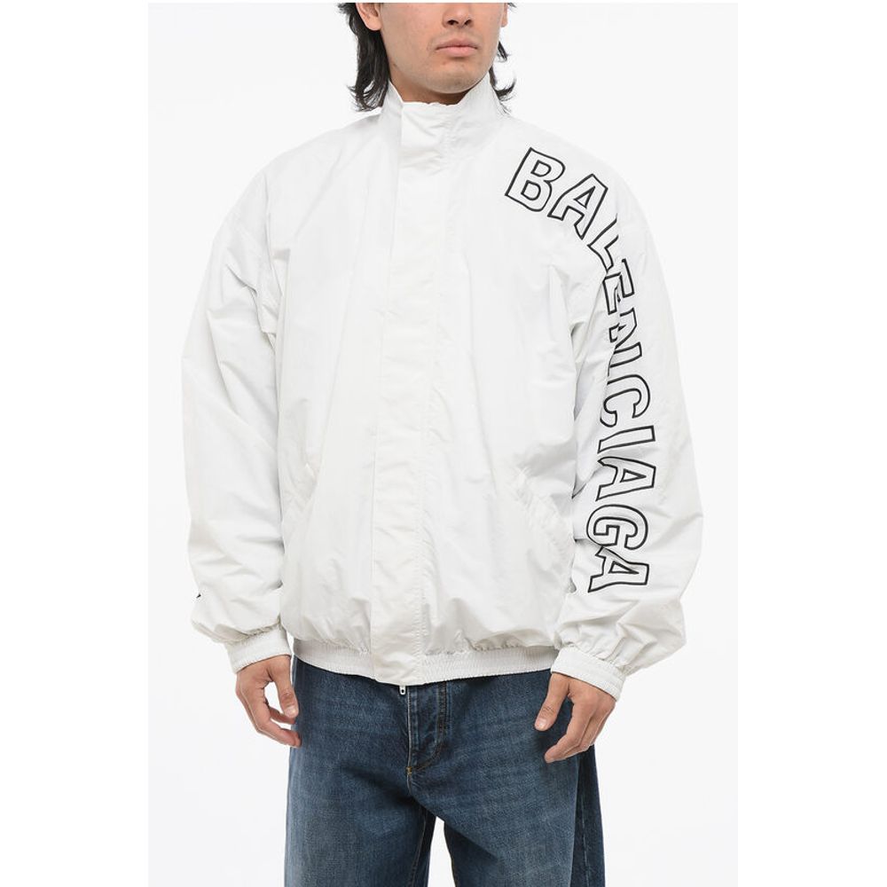 Balenciaga Nylon Windbreaker with Embroidered Logo