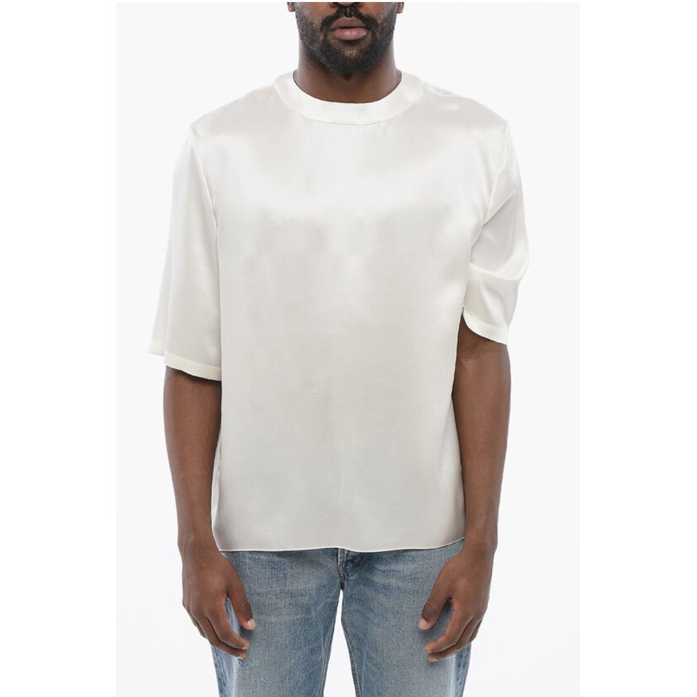 Saint Laurent Short-sleeved Silk Blouse