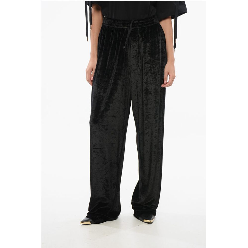 Balenciaga Velvet Wide-leg Pants