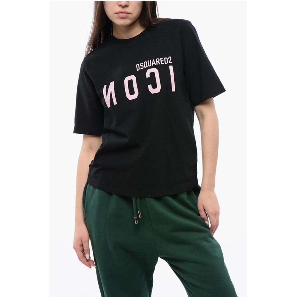 Dsquared² Cotton Crew-neck T-shirt with Print Logo