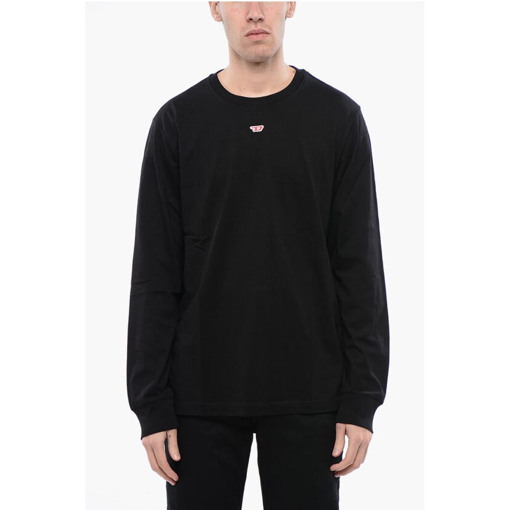 Diesel RED TAG Long Sleeves Cotton T-JUST-LS-D Crew-neck T-shirt