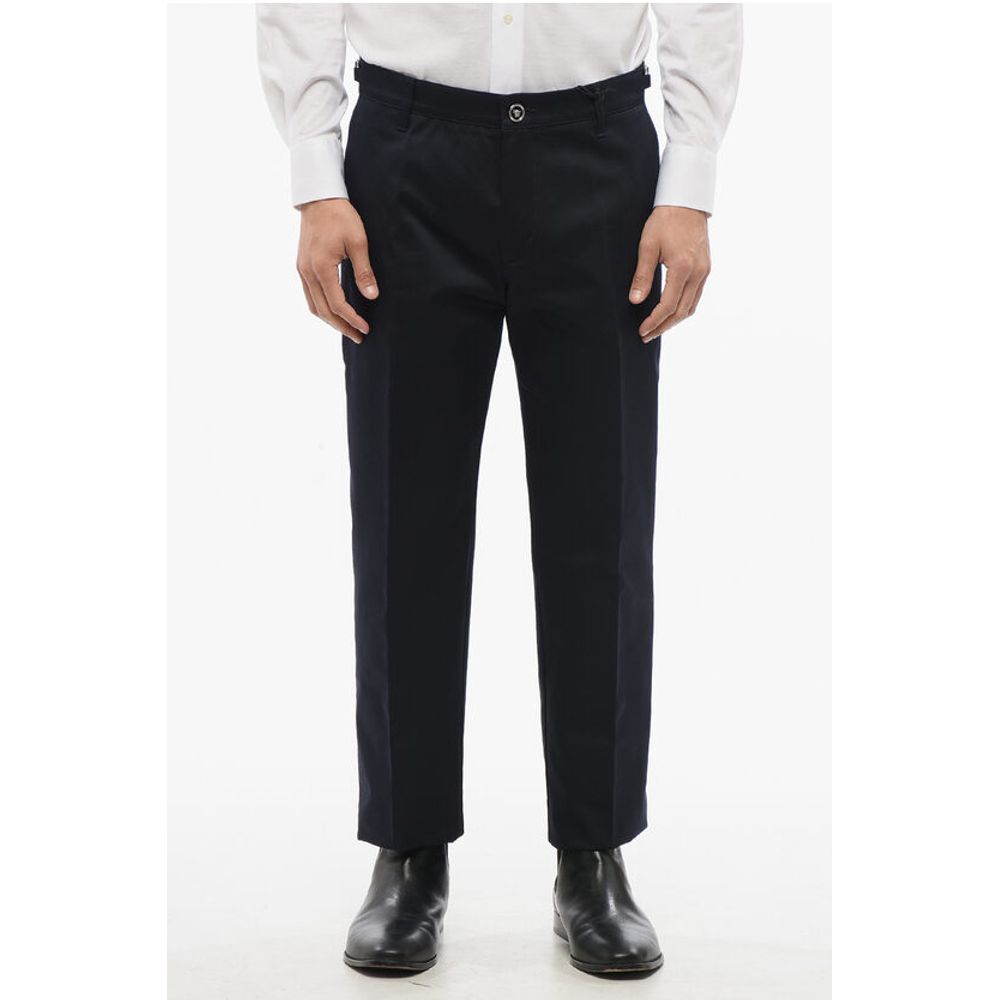 Versace Cotton Chinos Pants with Side Martingales