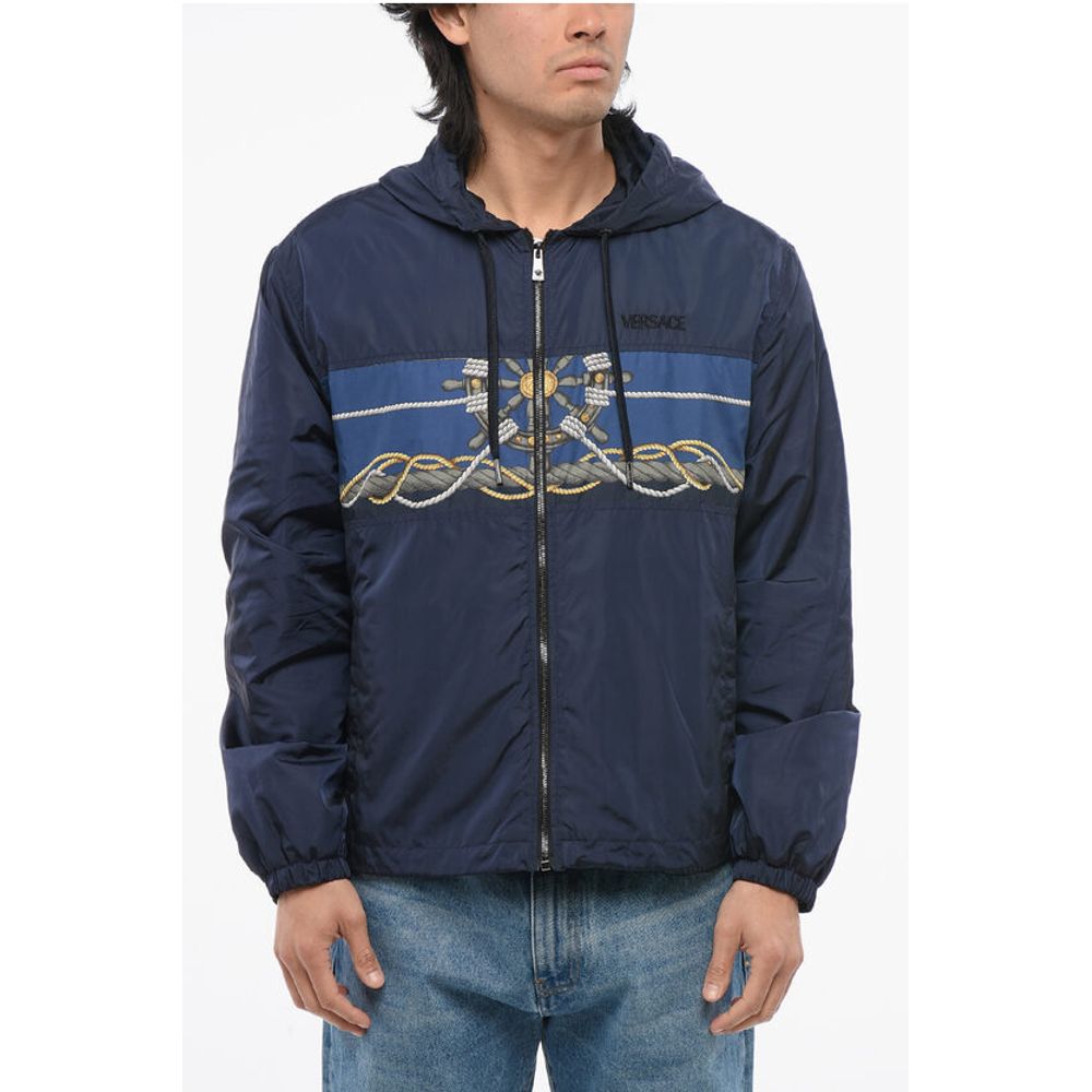 Versace Hooded SAILOR Nylon Windbreaker