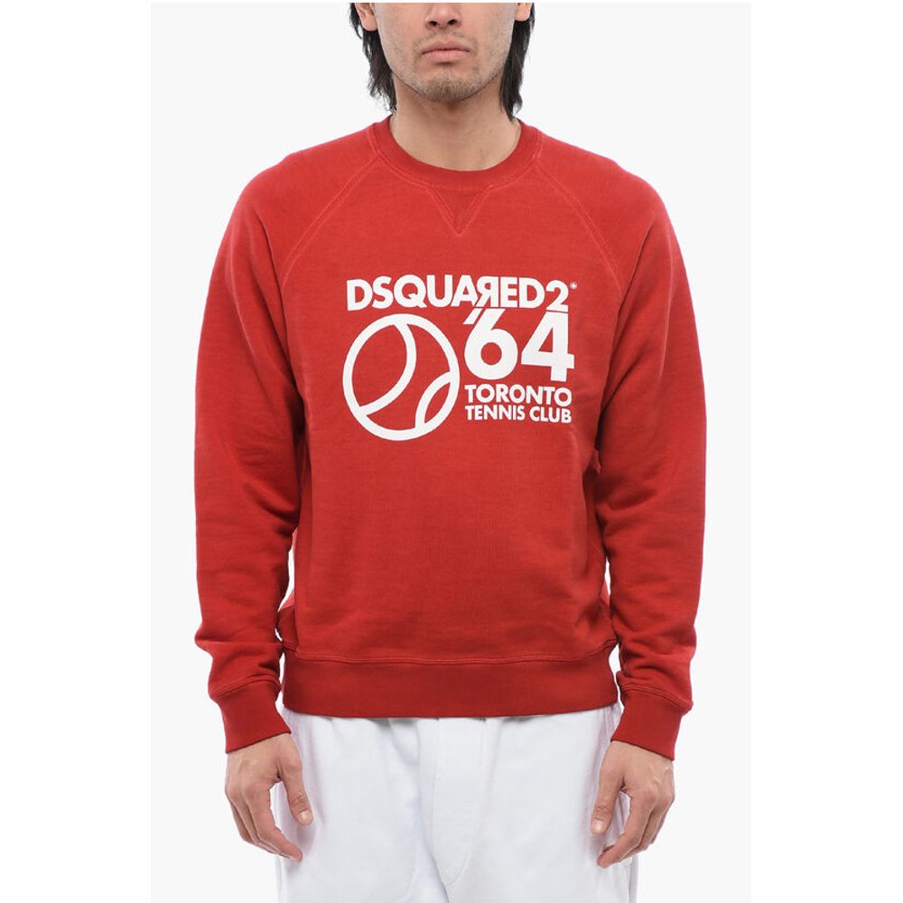 Dsquared² Cool Raglan Fit Brushed Cotton Crewneck Sweatshirt