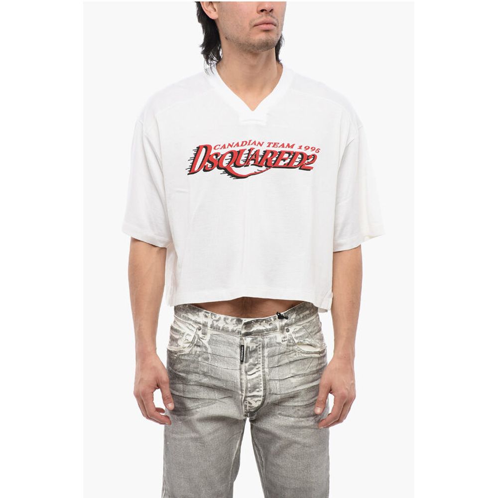 Dsquared² Printed Football Fit Cropped T-shirt