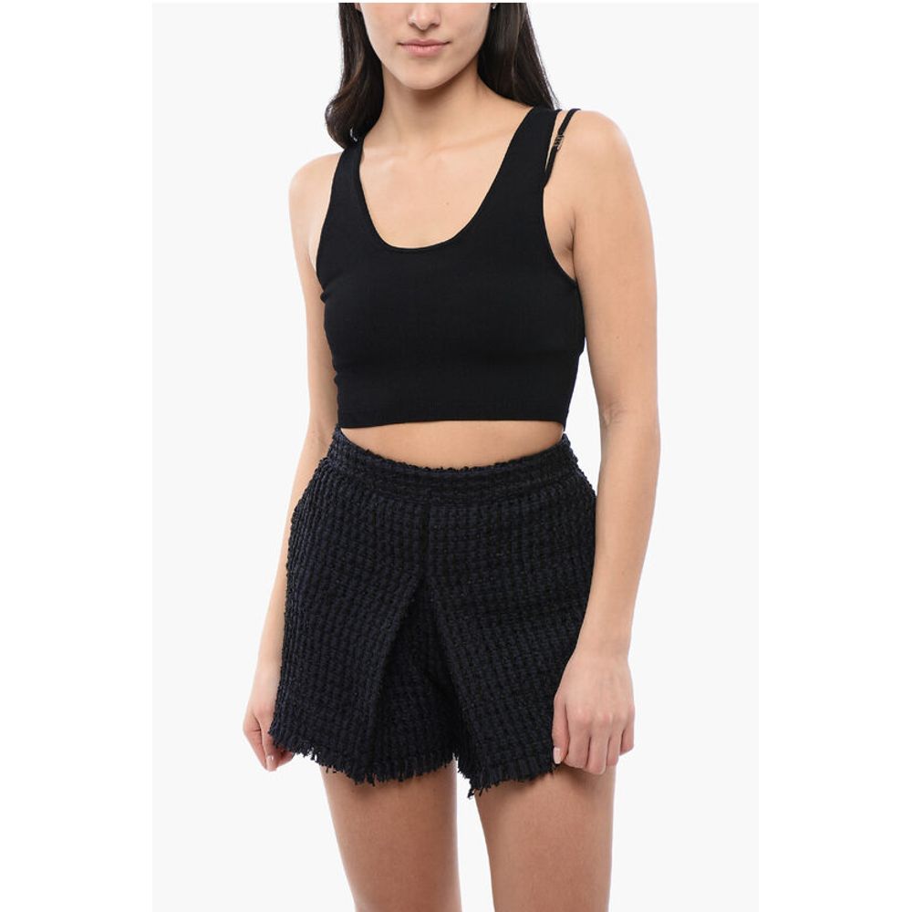 Dsquared² Knitted PIXELED ICON Crop Top