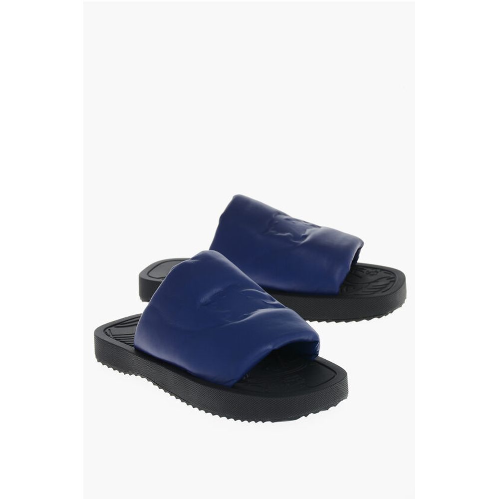 Burberry Leather Slip-on Slides with EDK