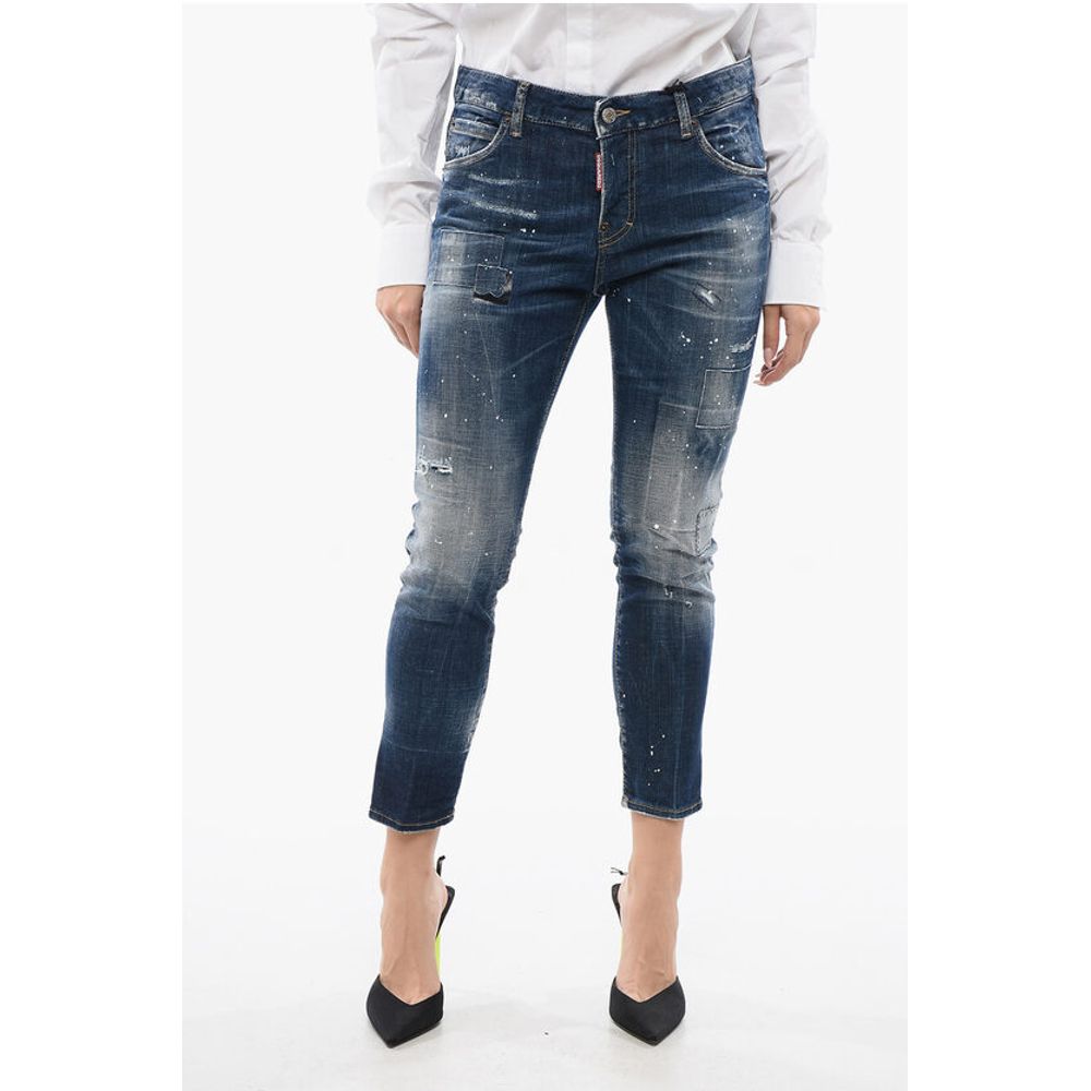 Dsquared² Lived-in Effect Cool Girl Fit Denims 15cm