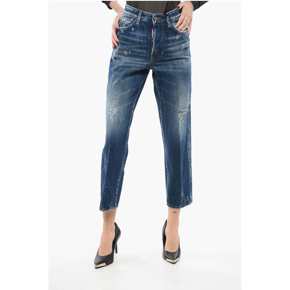 Dsquared² Distressed Boston Fit Denims 18cm