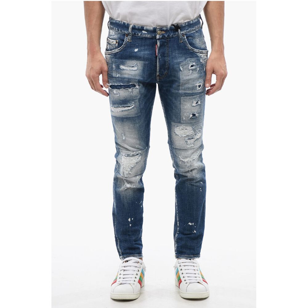 Dsquared² Skater Fit Distressed Effect Jeans 16 cm