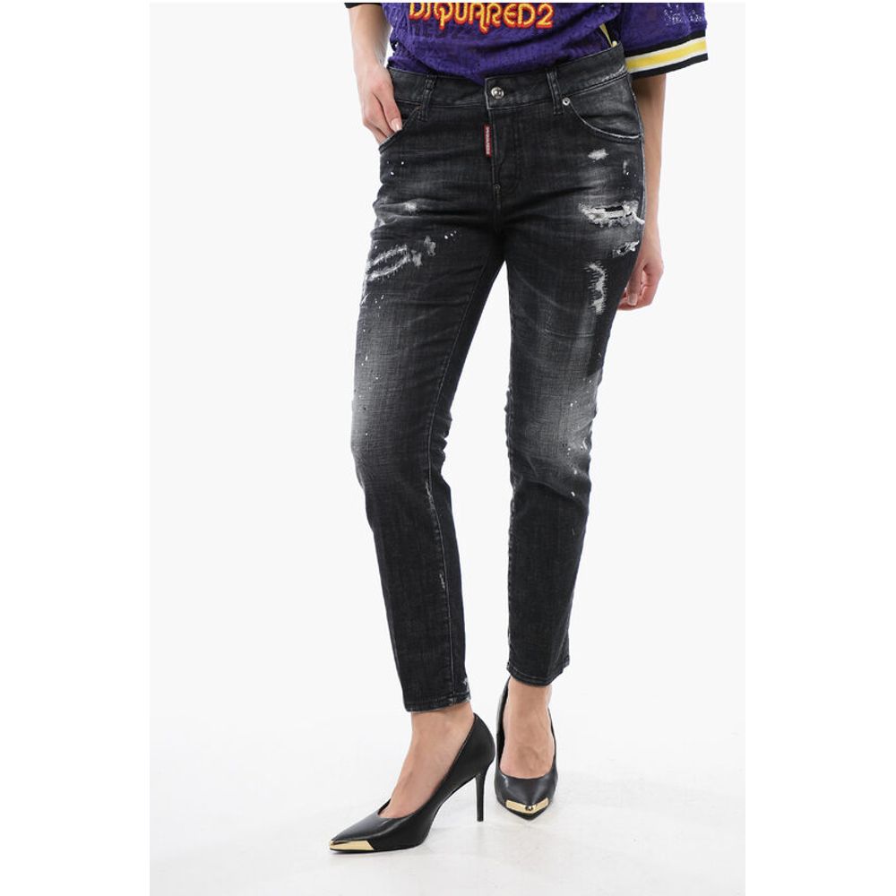 Dsquared² Distressed Cool Girl Fit Denims 15cm