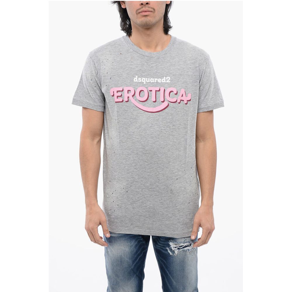 Dsquared² Muscle Fit T-shirt with Distressed Effect