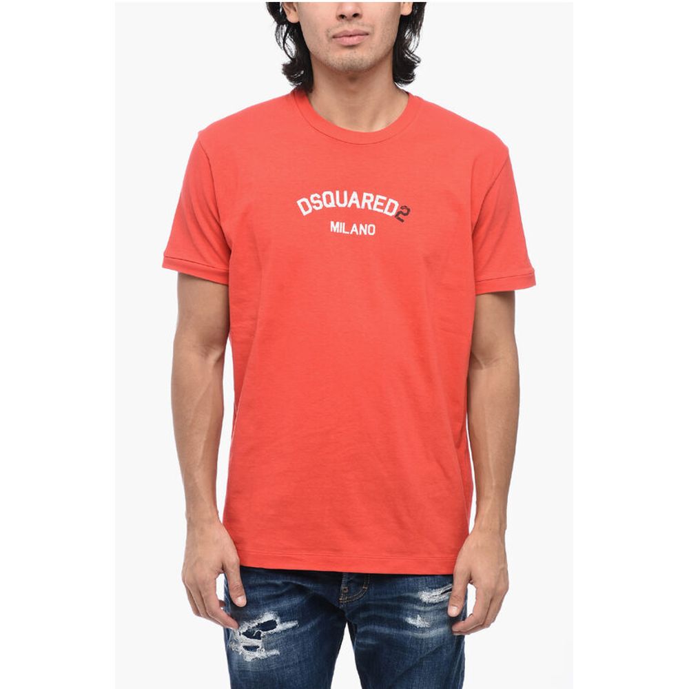 Dsquared² Cotton Crew-neck T-shirt with Frontal Print