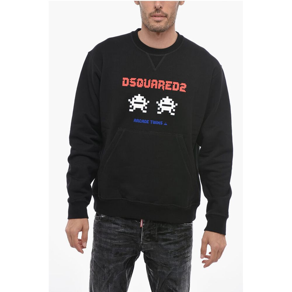 Dsquared² ARCADE TWINS Hoodie Sweatshirt with Logo Print