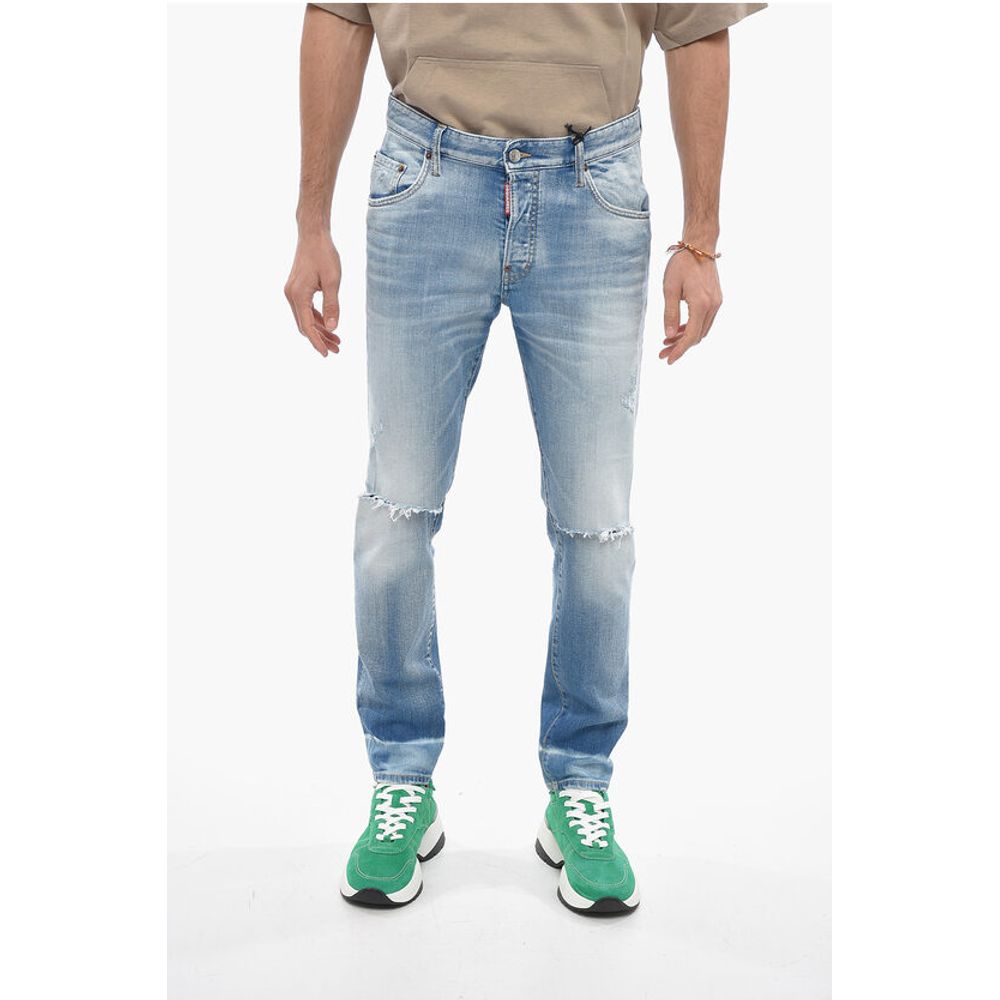 Dsquared² 5 Pocket Distressed Skater Fit Denims 16cm