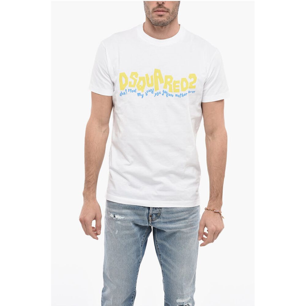 Dsquared² Crew Neck Cool Fit T-Shirt with Printed Logo