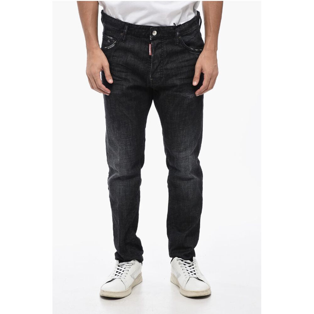 Dsquared² Distressed COOL GUY Denims with Logo Patch 18cm