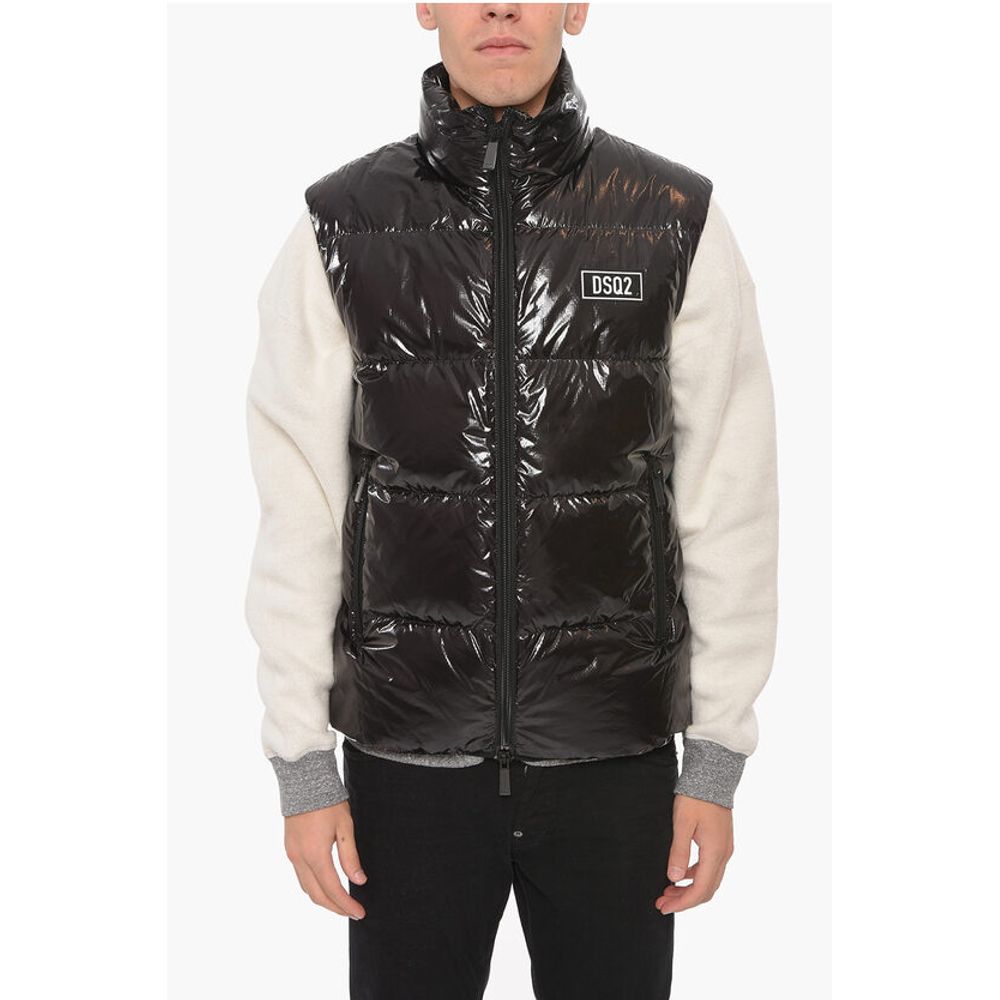Dsquared² Nylon Down Vest Jacket with Logo