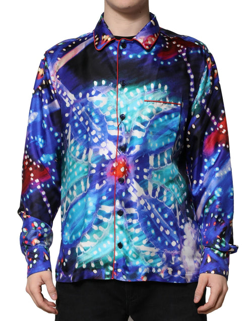 Dolce & Gabbana Multicolor Printed Silk Lounge Casual Shirt - ClickThatClicks 