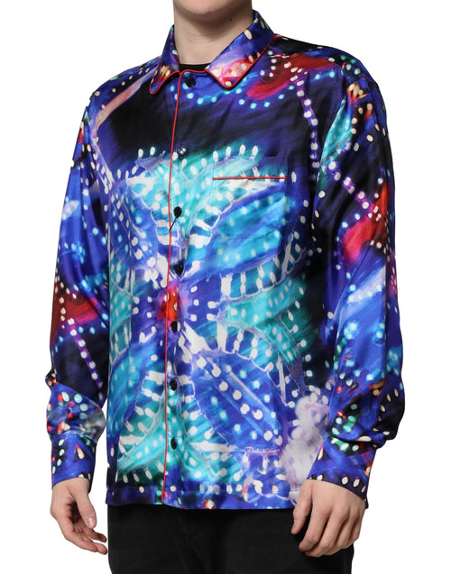Dolce & Gabbana Multicolor Printed Silk Lounge Casual Shirt - ClickThatClicks 
