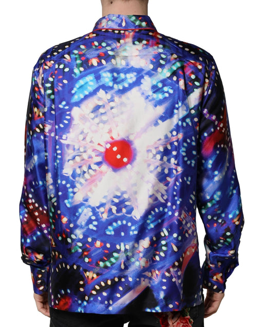 Dolce & Gabbana Multicolor Printed Silk Lounge Casual Shirt - ClickThatClicks 