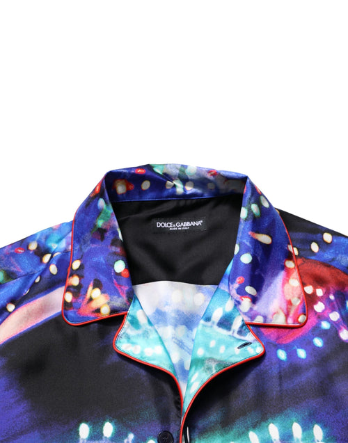 Dolce & Gabbana Multicolor Printed Silk Lounge Casual Shirt - ClickThatClicks 