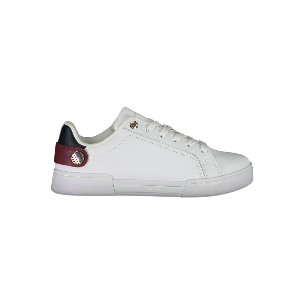 Tommy Hilfiger Bianco Polyurethane Women Sneaker - ClickThatClicks 