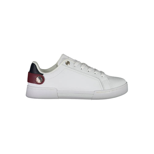 Tommy Hilfiger Bianco Polyurethane Women Sneaker - ClickThatClicks 
