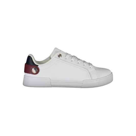 Tommy Hilfiger Bianco Polyurethane Women Sneaker - ClickThatClicks 