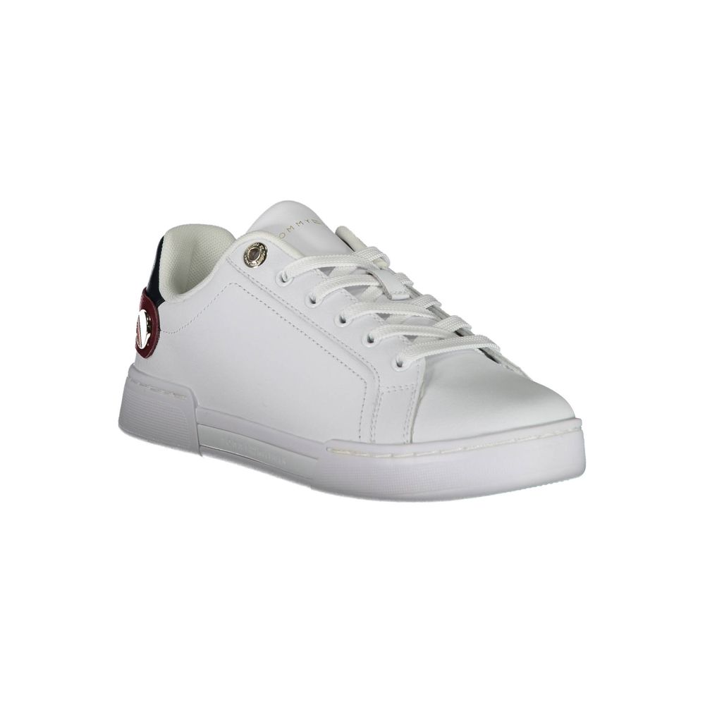 Tommy Hilfiger Bianco Polyurethane Women Sneaker - ClickThatClicks 