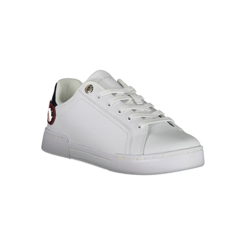 Tommy Hilfiger Bianco Polyurethane Women Sneaker - ClickThatClicks 