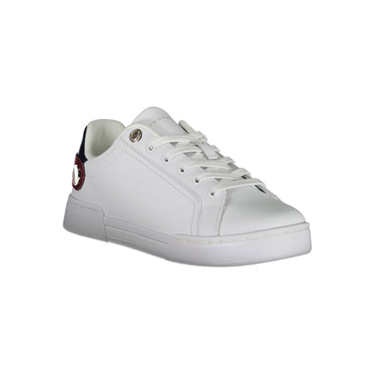 Tommy Hilfiger Bianco Polyurethane Women Sneaker - ClickThatClicks 