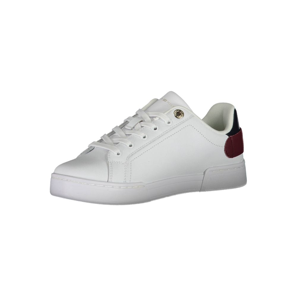 Tommy Hilfiger Bianco Polyurethane Women Sneaker - ClickThatClicks 