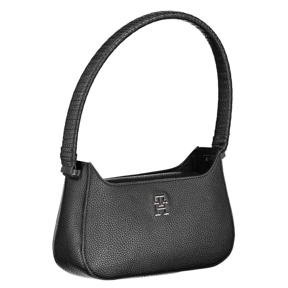 Tommy Hilfiger Black Polyurethane Women Handbag - ClickThatClicks 