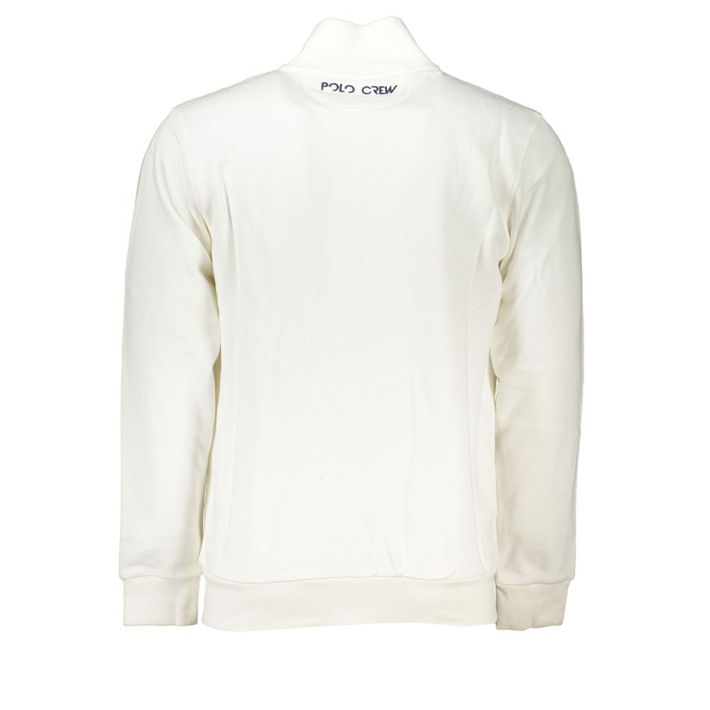 La Martina Bianco Cotton Men Sweatshirt - ClickThatClicks 