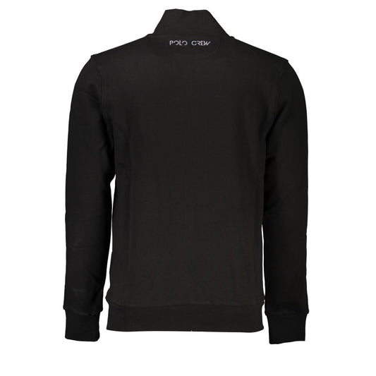 La Martina Black Cotton Men Sweatshirt - ClickThatClicks 