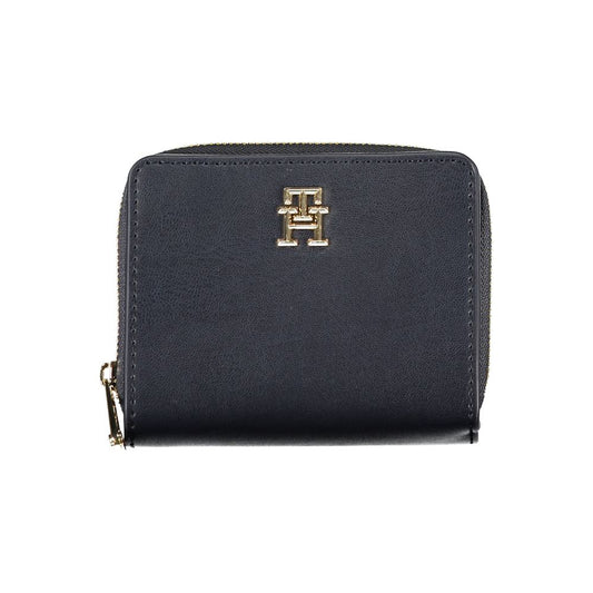 Tommy Hilfiger Sleek Blue Polyethylene Wallet - ClickThatClicks 