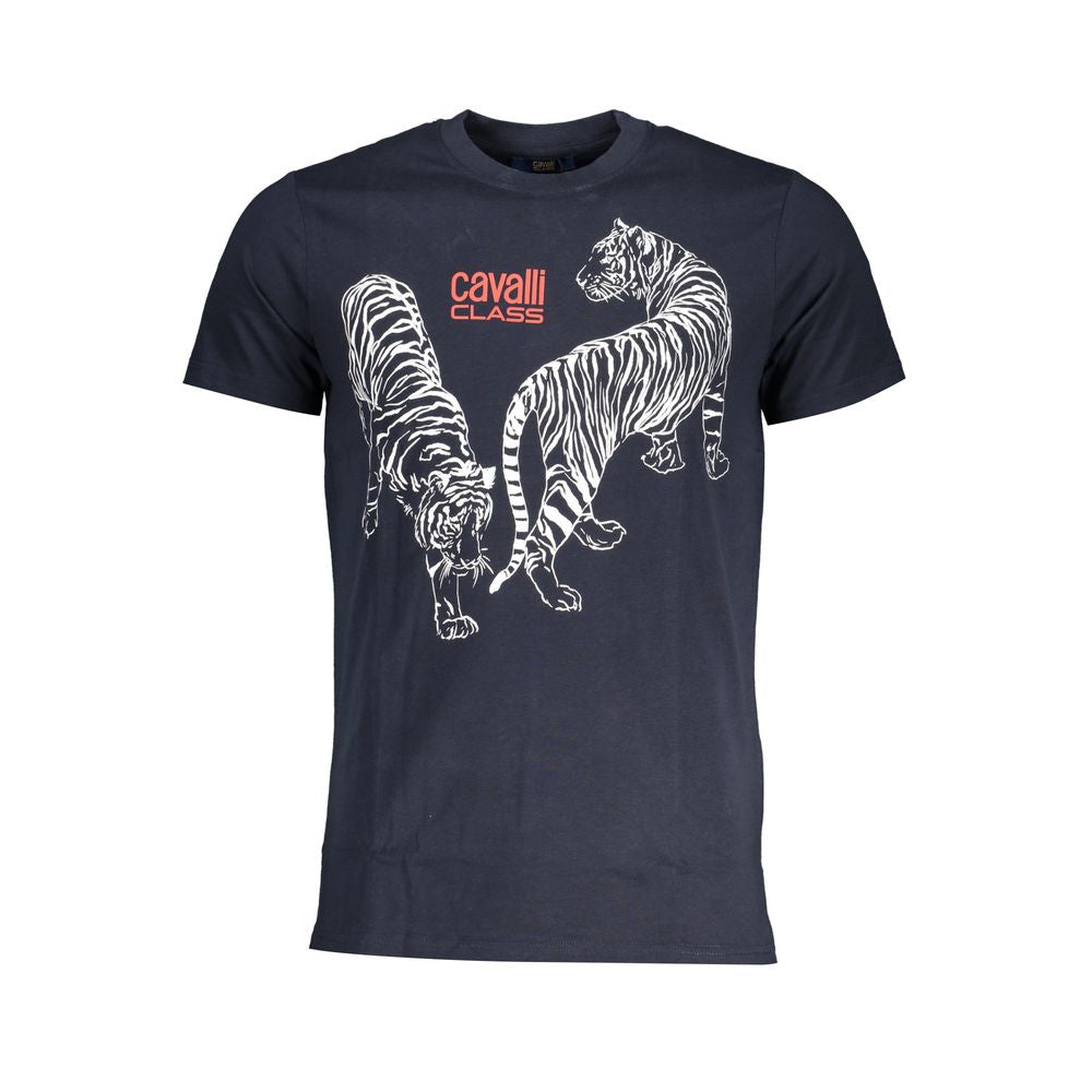 Cavalli Class Blu Cotton Mens T-Shirt - ClickThatClicks 