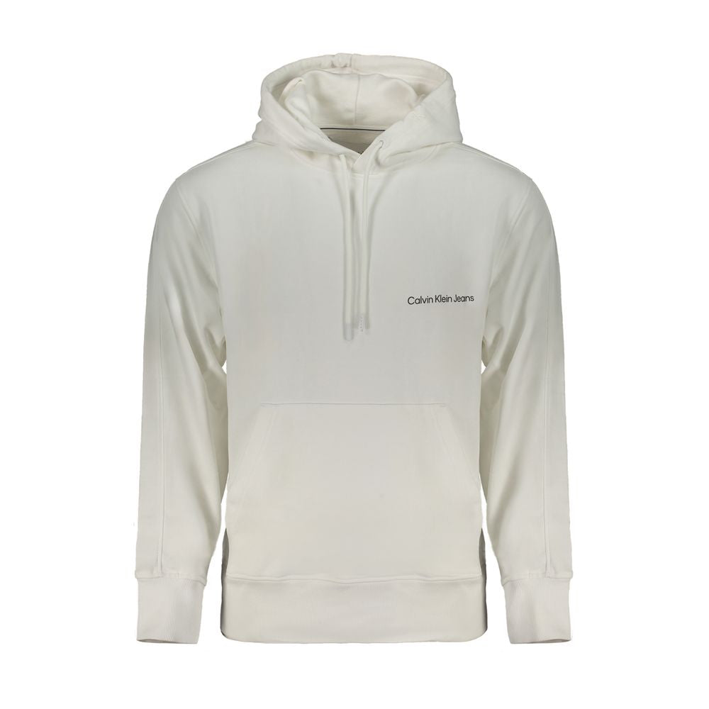 Calvin Klein White Cotton Men's Hooded Sweatshirt - ClickThatClicks 