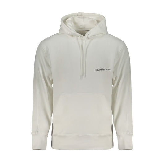 Calvin Klein White Cotton Men's Hooded Sweatshirt - ClickThatClicks 