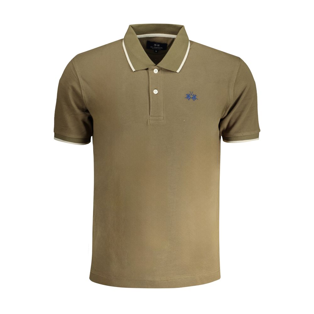 La Martina Verde Cotton Men Polo Shirt - ClickThatClicks 