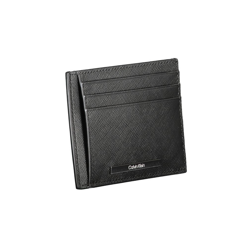 Calvin Klein Black Leather Mens Wallet Holder - ClickThatClicks 